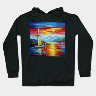 Sailboats at the mountains Hoodie